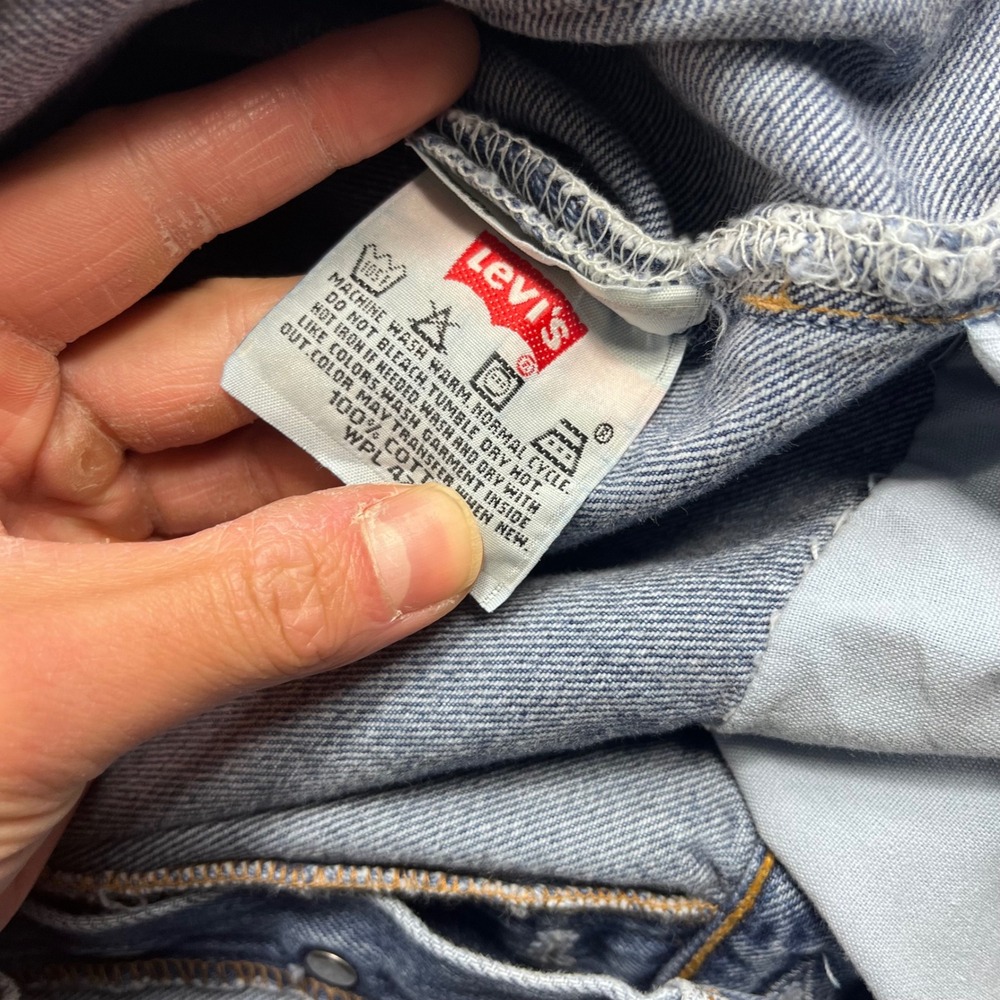 Levis 501 Jeans Mens 40x30 Blue Denim Straight Leg Button Fly Vintage 2002 Y2K - Picture 5 of 14